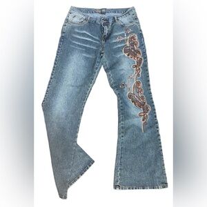 Vintage flare low rise jeans